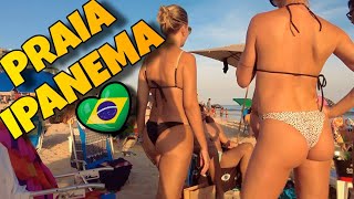 🇧🇷 【4K】 IPANEMA BEACH, Walking tour of the beach | Rio de Janeiro Brazil