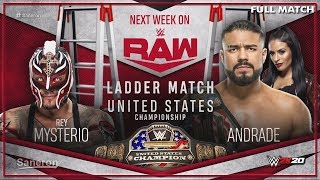 FULL MATCH - REY MYSTERIO VS ANDRADE - UNITED STATES CHAMPIONSHIP LADDER MATCH : RAW 2020 (WWE2K20)