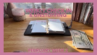 ✨CASH UNSTUFFING✨ February week 2 | how much did I spend?! | check in & #unstuffing #sinkingfunds