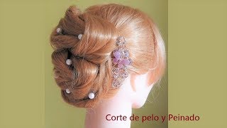 Peinado fácil con ligas | Recogido para Boda | Recogido para Novia | Peinado para Fiestas