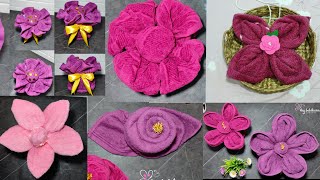 6 Ways To Make Flower Towel  - Easy Folding Towel Art