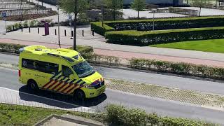 A1 Otaris CR ambulance 02-141 Leeuwarden met spoed naar woningbrand Deinum