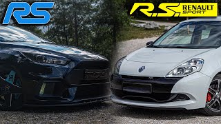 Ford Focus RS mk3 400HP & Renault Clio 3 RS CUP 200HP driving on side roads