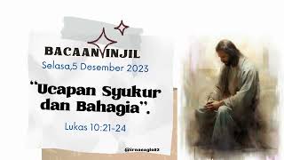 IMAN MENYINGKAPKAN RAHASIA & MUJIZAT ALLAH#bacaan injil harian //selasa, 5 Des  2023@irna-channel_82