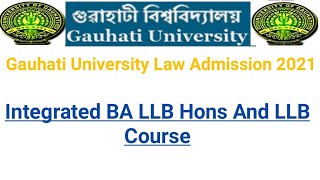 GU Law Admission 2021 ll Apply Online