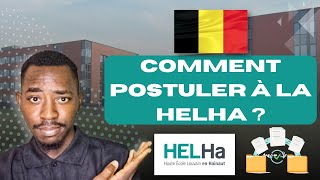 🛑 COMMENT POSTULER A LA HAUTE ECOLE LOUVAIN EN HAINAUT (HELHA) ?