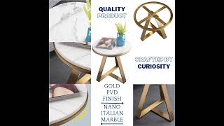 Sleek & Stylish...Metal & Marble Based... Coffee & Side Table...for more info. WhatsApp 9084513569