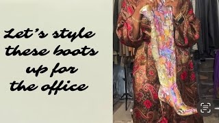 How I style over the knee for work | #officeoutfits #overthekneeboots  #workoutfit #styleinspo