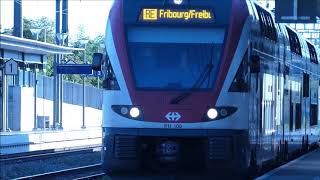 Trains et trafic SBB CFF FFS à Gland (Canton de Vaud - Suisse)