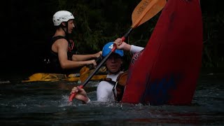 Kayaking in essbeck (Lippstadt Germany) playboating stern squirts