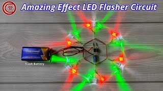 Superb led flasher circuit using 555 ic