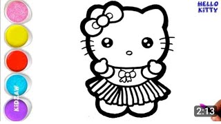 Hello Kitty 🐈 drawing, coloring & painting for kids and toddlers,60