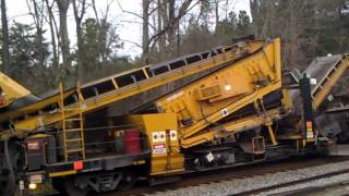 LORAM ROAD BED CLEANER WORKING CSX CHARLOTTE SUB