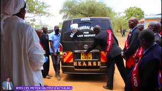 THE BURIAL CEREMONY OF THE LATE RTD CPL PETER MUTISYA KITHUKU AT NZUKINI, EKALAKALA.