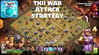 TH11 War attack Strategy | Hogs Attack | Lavaloon Clone Spell | Dragon Bat Spell TH11