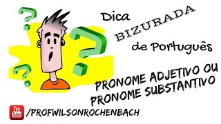 Dica Bizurada 41 (Pronome Adjetivo ou Pronome Substantivo)