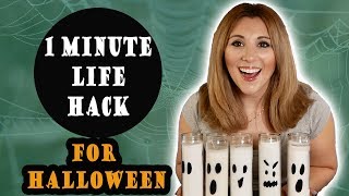 Easy Ghost Candles | 1 Minute Life Hack | Halloween Decor | DIY Tutorial