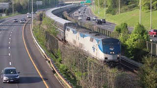 Amtrak Auto Train Between a Highway! Richmond, VA