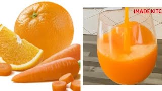 How to make fresh orange & carrot juice in A BLENDER:HEALTHY Easy