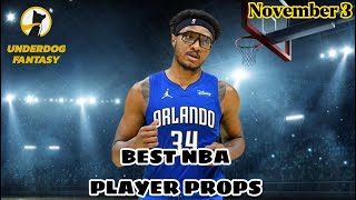 TODAYS BEST UNDERDOG FANTASY NBA PLAYER Props - Thursday November 3