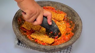 RESEP DAN CARA MEMBUAT TEMPE PENYET SAMBAL TERASI | MASAKAN SEDERHANA