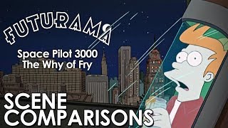 Futurama | Space Pilot 3000 and The Why of Fry - scene comparisons