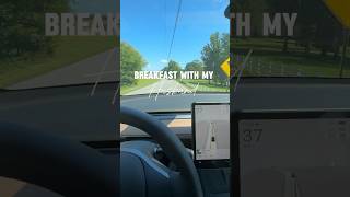 Breakfast with my husband #daydate #husbandsoftiktok #breakfastdate #hubby #tesla #ditl #trending ￼