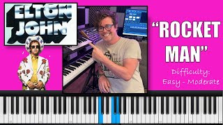 How to Play 'Rocket Man' by Elton John - Easy Piano Tutorial