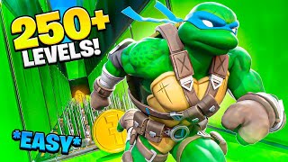 FORTNITE 🐢250 Level Turtle Deathrun TMNT 3/3 SECRET ROOMS + BONUS - MAP CODE: 0279-1445-1108