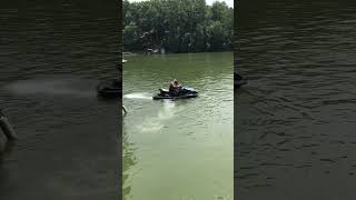 Matt takes Brooks on jet ski, 8yrs