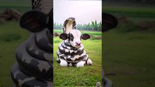 cow and snake 🐍 fight for baby #cow #cowcalf