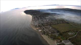 AXN Floater Jet R/C Flight High Over Boundary Bay Regional Park - Nose Cam