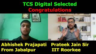 TCS Digital Selected Student at 7 LPA from tier 3 college | Abhishek Prajapati #tcsdigital