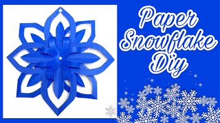 أفكار لعمل زينة الكريسماس /How to make easy 3D paper snowflake ❄️ / Christmas Decoration Ideas 🎄