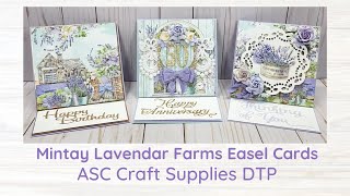 #mintay  Lavedar Farm Easel Cards   ASC Craft Supplies DTP