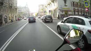 На китайском мотоцикле Эконик 005  по Санкт-Петербургу. On a motorcycle in St. Petersburg.