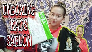 UNBOXING KAOS SABLON || CERITA TKW