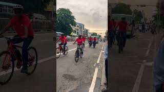 Biggest Bicycle and Vehicle Parade today at Colombo , Borella