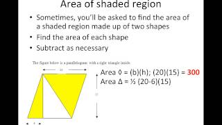 VID Area of shaded region