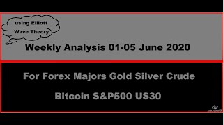 Gold Silver Crude Forex Majors SP500 US30 Weekly Analysis For 01- 05 June 2020