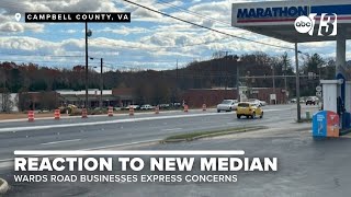 New median on Wards Road sparks concerns among local businesses about customer loss