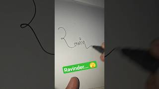 Ravinder... 😀. #trending #signature #reels #drawing