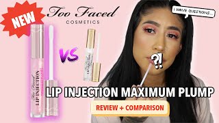 *NEW* TOO FACED Lip Injection MAXIMUM PLUMP VS. TF EXTREME Plump (Is there a difference?!)