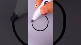 How to Draw | Your favorite "zero circle various" drawing? #art #drawing #round #none #reels #shorts