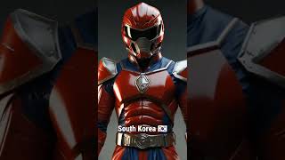 Countries as red power ranger [ A.I Generated ] #power #powerangers #superhero #ai #red #hero