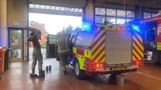 [INSIDE STATION TURNOUT] Dudley Brigade Response Vehicle Turnout - West Midlands Fire Service