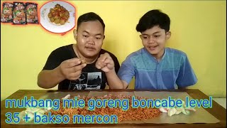 [Mukbang] MIE BONCABE LEVEL 15 3 BUNGKUS | INDONESIA