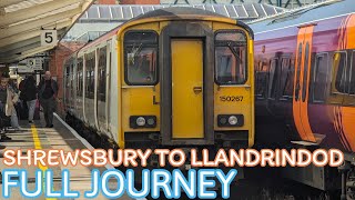 Shrewsbury to Llandrindod Wells FULL JOURNEY on Heart Of Wales Line!