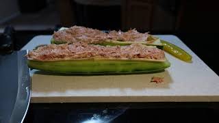 Making Cucumber/Tuna Sandwiches