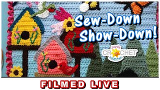 The Sew-Down Show-Down! (Garden Wall Hanging) LIVE Crochet Workshop 💗 June 17, 2024